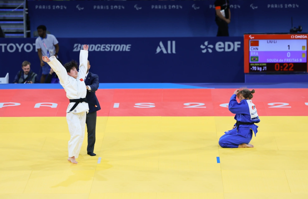 柔道比赛中,法国选手成功卫冕 柔道比赛中,法国选手成功卫冕